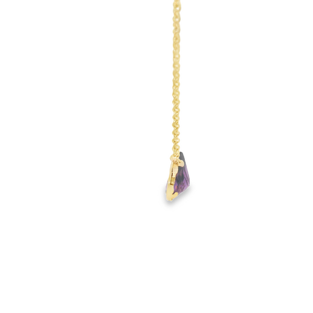 Bezel Set Amethyst Necklace