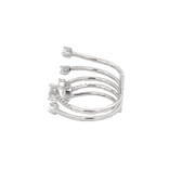 White Gold Diamond Split Band Ring