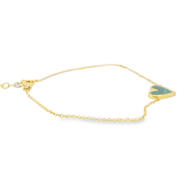 Malachite Heart Bracelet