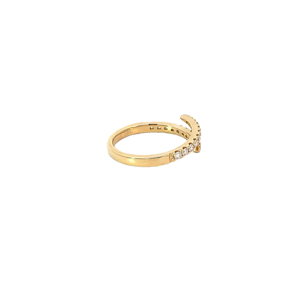 Yellow Gold Diamond Bypass Ring