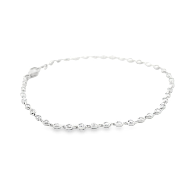 1 Carat Diamond Bezel Tennis Bracelet