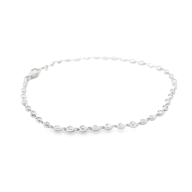 1 Carat Diamond Bezel Tennis Bracelet