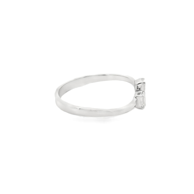 Two Stone Wave Ring