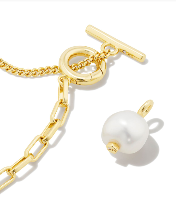 Kendra Scott Leighton Pearl Charm Necklace