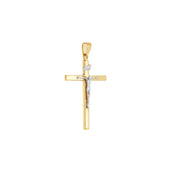 Two Tone Large Crucifix Pendant