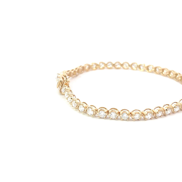 Yellow Gold Lab Grown Diamond Tennis Bracelet