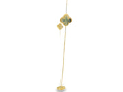 Clover Station Necklace in Onyx