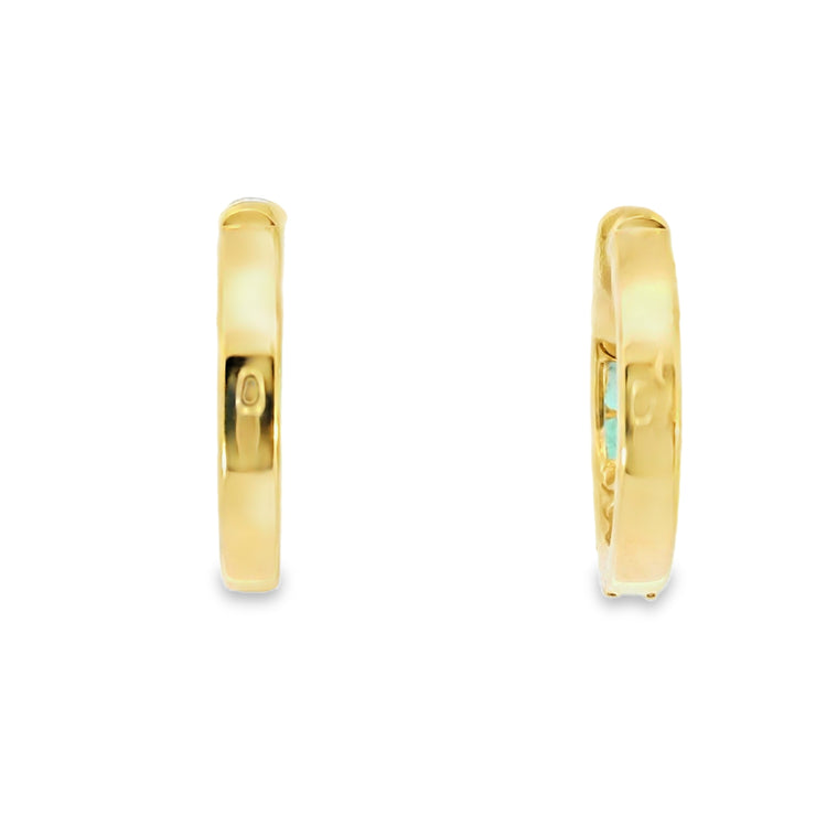 Emerald and Diamond Huggies