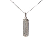 18 Karat White Gold Diamond Pendant Necklace