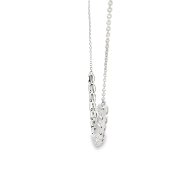 Bezel Set Emerald Cut Diamond Tennis Necklace