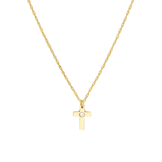 Mini Diamond Cross Necklace