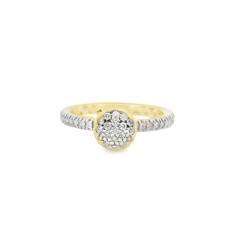 Diamond Pave Cluster Ring