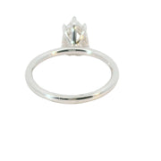 Pear Solitaire Lab Grown Engagement Ring with Hidden Halo