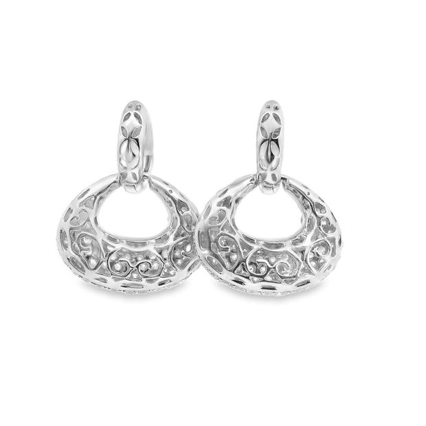 Diamond Huggies with Pave Drops