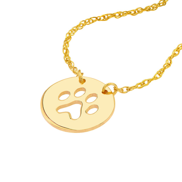 Paw Cutout Necklace