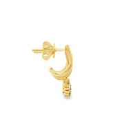 Huggies with Amethysts and Diamonds