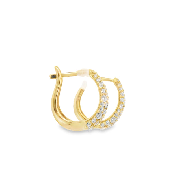 Scatter Pave Tapered Huggies
