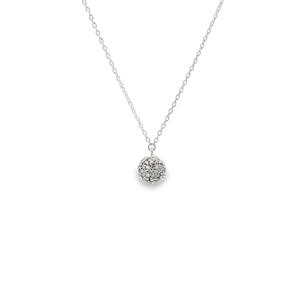 Diamond Pave Disco Ball Pendant