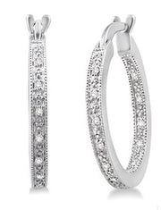 Diamond Inside Out Hoops
