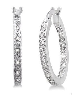 Diamond Inside Out Hoops