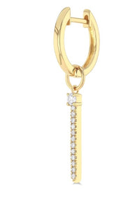 Vertical Bar Diamond Earrings
