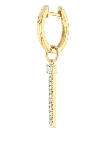 Vertical Bar Diamond Earrings