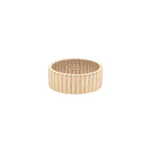 Corrugated Wide Band Ring