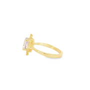 Yellow Gold Quartz Amethyst Ring