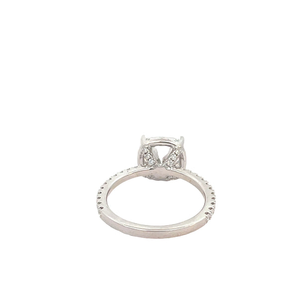 14 Karat White Gold Lab Grown Engagement Ring