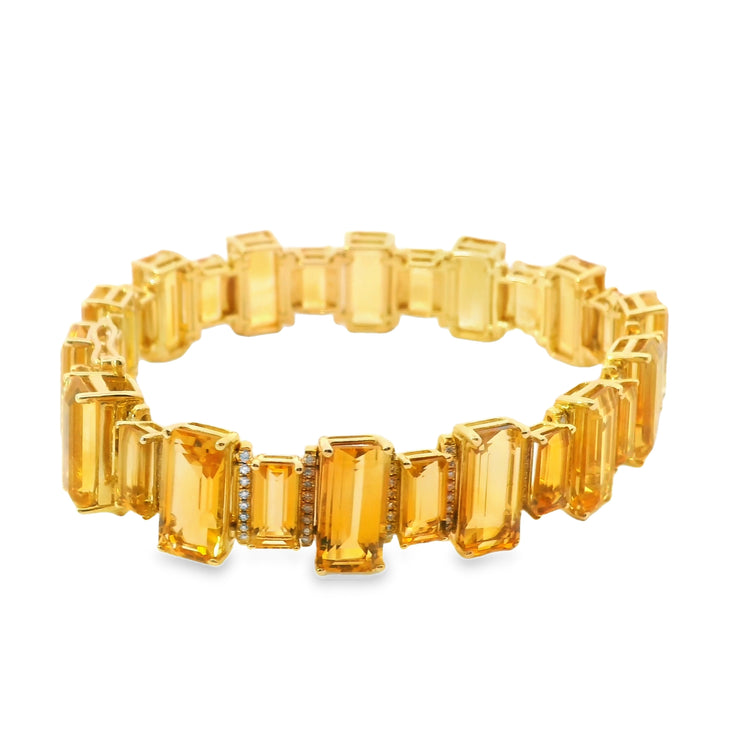 Citrine and Diamond Bracelet