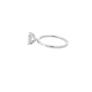 14 Karat White Gold Round Lab Grown Engagement Ring