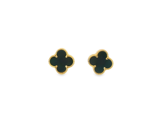 Clover Earrings in Onyx
