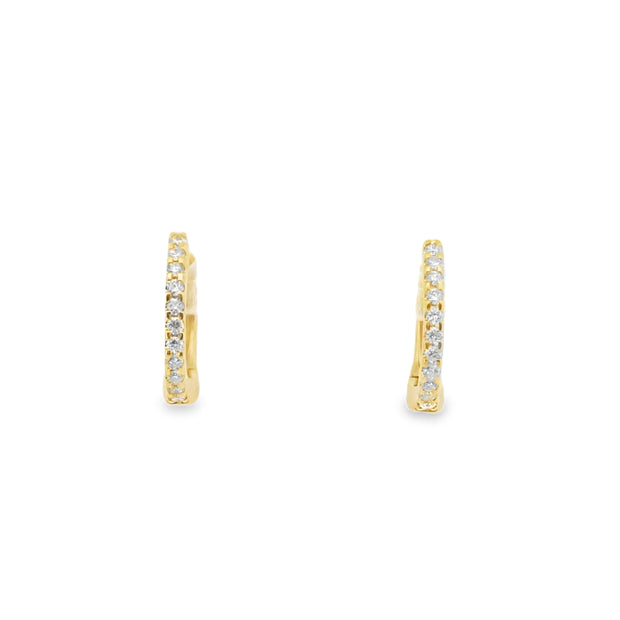 Reversible Diamond Pave Huggies