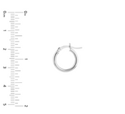 White Gold Polished Hoops