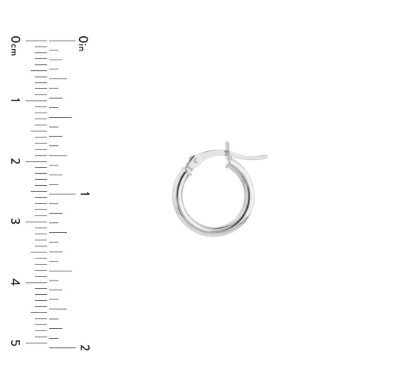 White Gold Polished Hoops