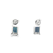 Sapphires and Diamonds Studs