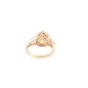 Rose Gold Halo Split Band Opal Ring