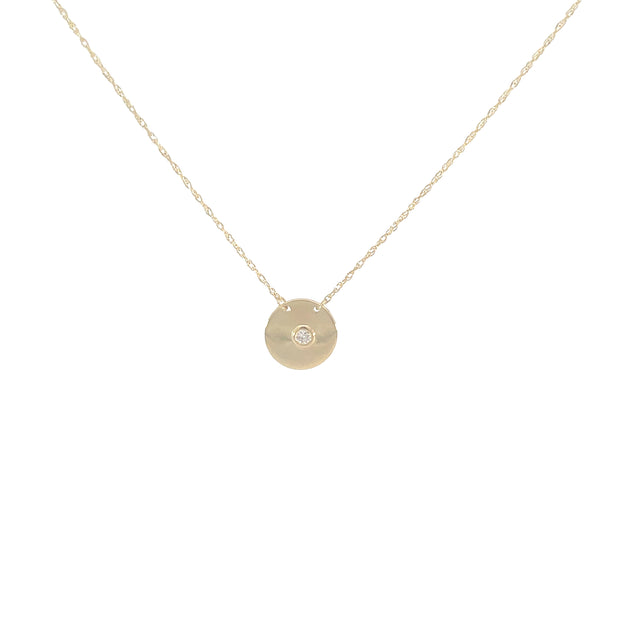 Diamond Disk Pendant