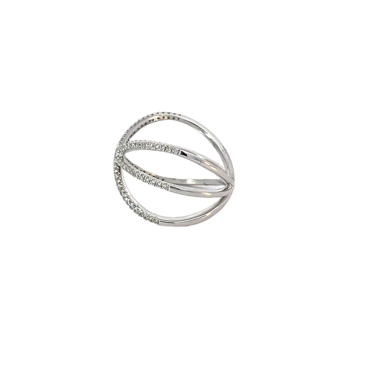 White Gold Shaped Diamond Ring