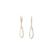 Blue Topazes and Diamonds Drop Earrings