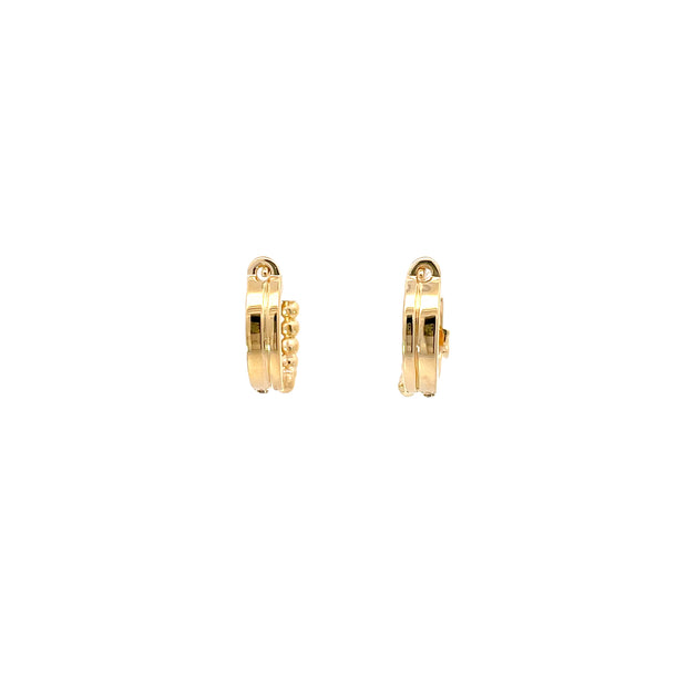 Yellow Modern Electrum Diamond Huggies