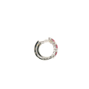 Huggies with Rubies and Diamonds