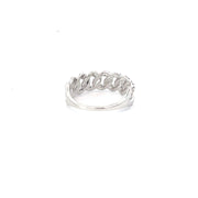 White Gold Diamond Chain Ring