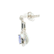 Tanzanite and Diamond Drop Earrings