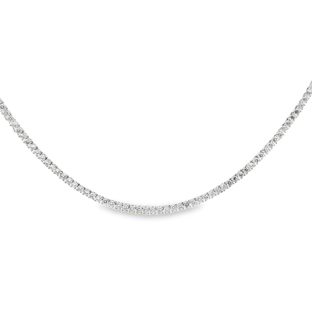 Diamond Tennis and Paperclip Necklace