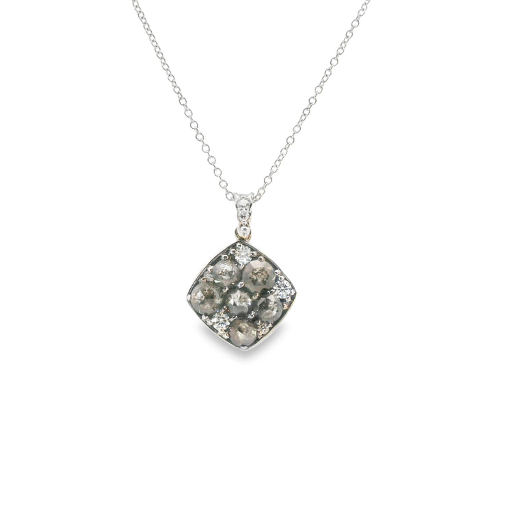 Salt and Pepper Diamond Pendant