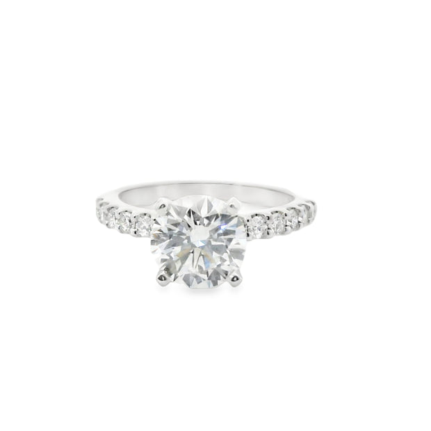 2 Carat Round Lab Grown Engagement Ring