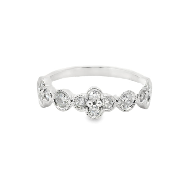 Diamond Clover Vintage Inspired Ring