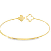 Malachite and Diamond Double Clover Bracelet