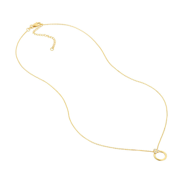 Diamond Trinity Door Knocker Necklace